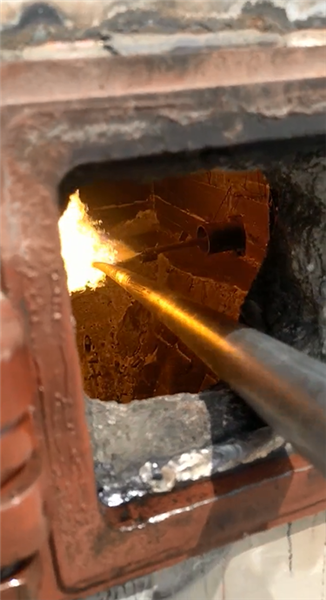 燃油噴槍點火現場